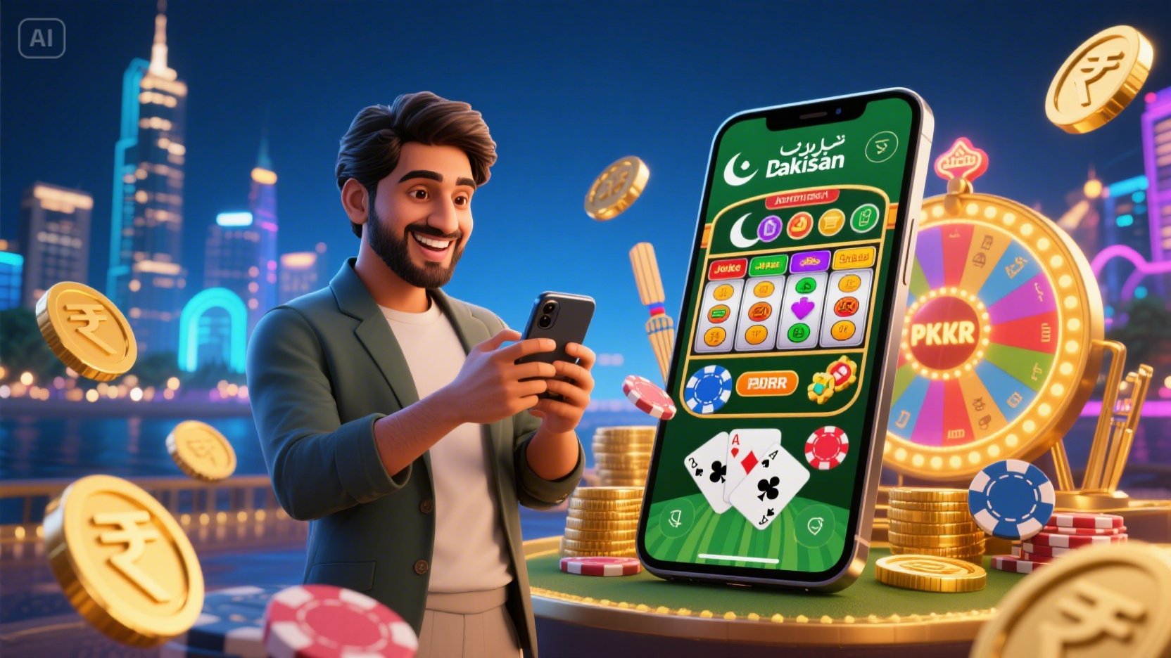 Casino poker win slot desktop and mobile interfaces